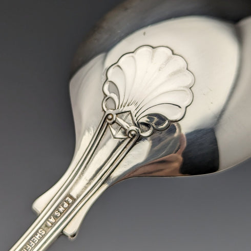 British Vintage Silver Plated Soup Spoons Set of 6 in Osborne Paper Box